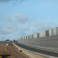 Fortrac Gabion alla barriera antirumore altamente assorbente in Germania