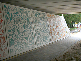 Design creativo della parete: pannello Fortrac con pittura d'effetto