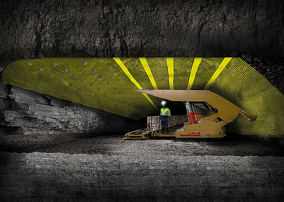 Supporto minerario ad alta resistenza: geogriglia HUESKER Minegrid® per il supporto sicuro della caduta massi e delle pareti lunghe