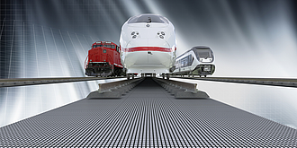 Tre treni che si avvicinano