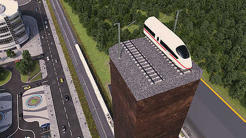 Monumento di grande altezza con un solo pezzo di tiro Colonna con un solo tiro