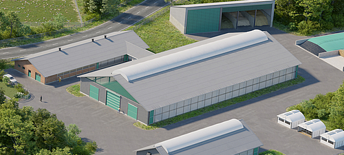 Soluzioni complete Lubratec: Combinazione intelligente di ventilazione e illuminazione per l'allevamento dei vitelli Soluzioni complete Lubratec: Prodotti per l'allevamento dei vitelli, tra cui Concept per un clima intelligente in stalla