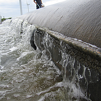 Water draining from SoilTain Tube Water draining from SoilTain Tube