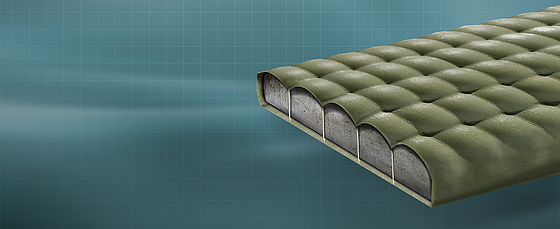 Vista dettagliata del tappetino in calcestruzzo Incomat® Standard