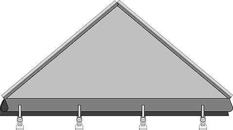 Immagine di un timpano triangolare, una variante delle varianti di serraggio Lubratec