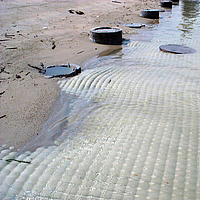 Tappeti geosintetici in calcestruzzo per la protezione dei fondali nel bacino portuale